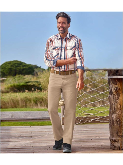 Lot de 2 Pantalons STRETCH CONFORT Coupe Regular  - ATLAS FOR MEN - Kiabi
