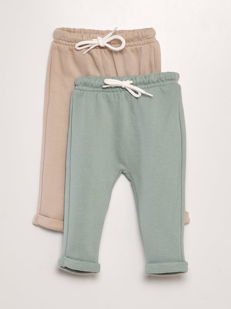 Lot de 2 pantalons style sarouel Vert - Kiabi