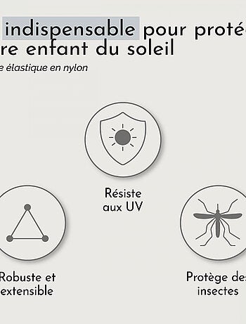 Lot de 2 pare-soleil pour vitres arrière de voiture - Monsieur Bébé