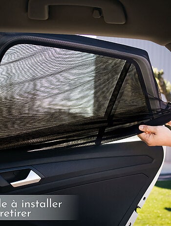 Lot de 2 pare-soleil pour vitres arrière de voiture - Monsieur Bébé