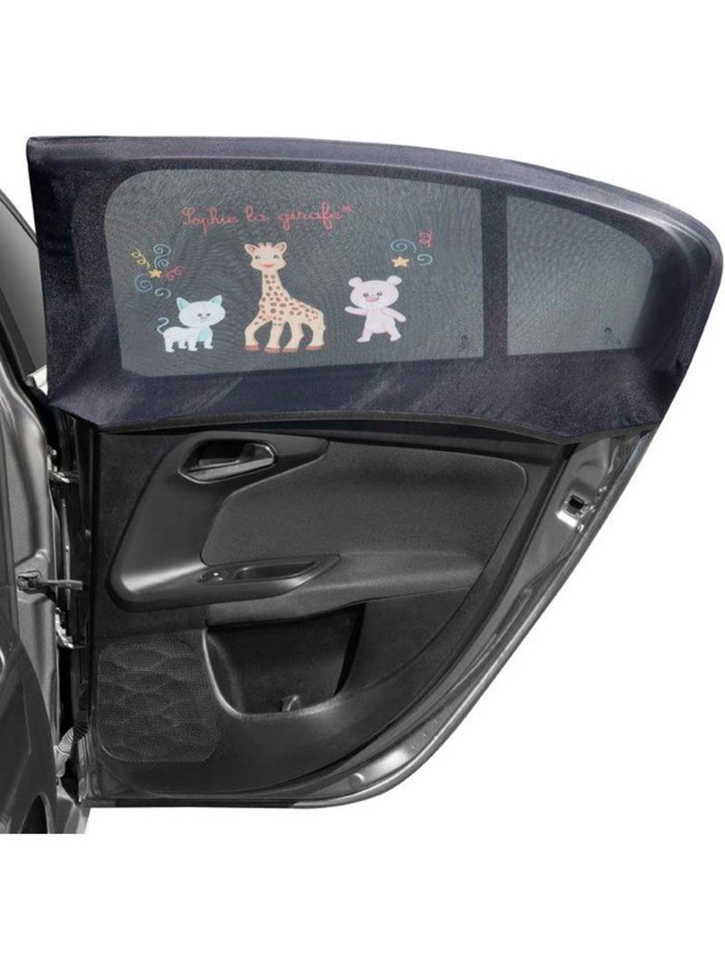 Lot de 2 pare-soleil voiture - sophie la girafe - chausssettes - universels - lavables Noir - Kiabi