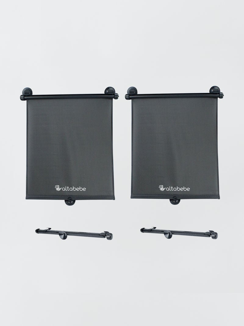Lot de 2 pare-soleils roulants noir - Kiabi