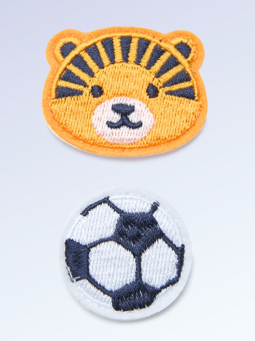 Lot de 2 patchs à enfiler pour personnaliser tes baskets 'Kitchoun' - Kiabi