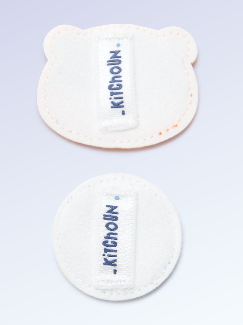 Lot de 2 patchs à enfiler pour personnaliser tes baskets 'Kitchoun' Jaune - Kiabi