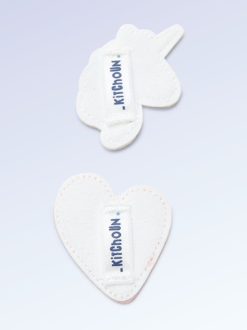 Lot de 2 patchs à enfiler pour personnaliser tes baskets 'Kitchoun' Orange - Kiabi