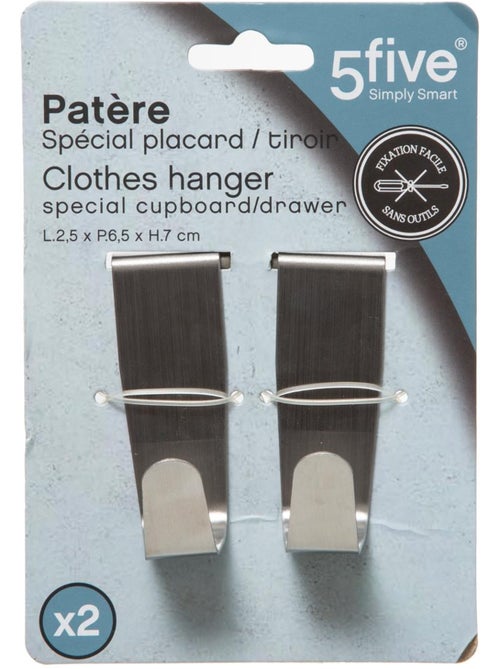 Lot de 2 patères crochet porte NOXY - Kiabi