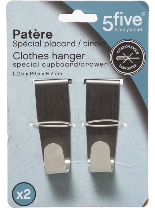 Lot de 2 patères crochet porte NOXY - Kiabi