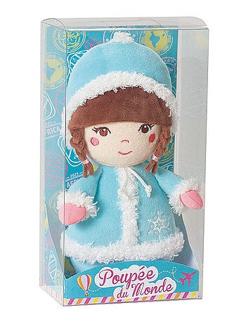 Lot de 2 Peluches Poupée Du Monde Inuit Et Hindoue