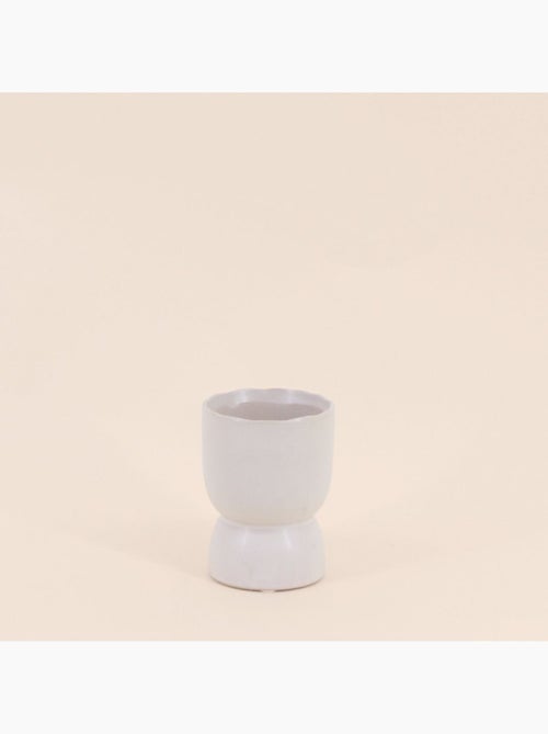 Lot de 2 photophores en céramique beige 11x8cm - Kiabi Lot de 2 photophores en céramique beige 11x8cm - Kiabi