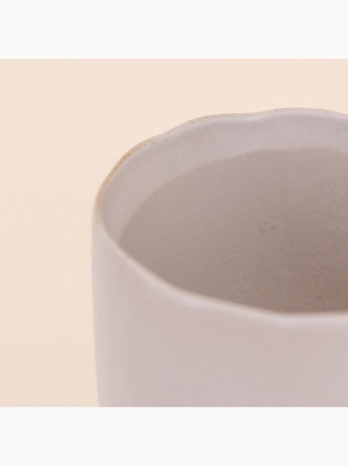 Lot de 2 photophores en céramique beige 11x8cm - Kiabi Lot de 2 photophores en céramique beige 11x8cm - Kiabi