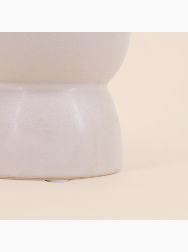 Lot de 2 photophores en céramique beige 11x8cm Beige - Kiabi