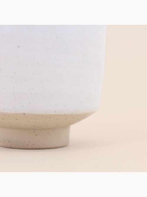 Lot de 2 photophores en céramique beige 8,5x7,7cm - Kiabi