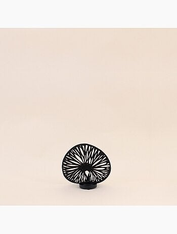 Lot de 2 photophores en métal noir 14cm