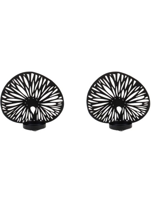 Lot de 2 photophores en métal noir 14cm - Kiabi Lot de 2 photophores en métal noir 14cm - Kiabi