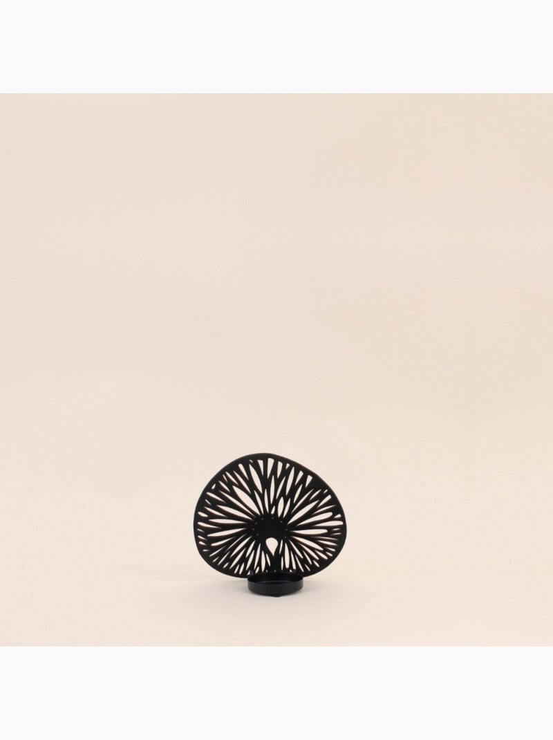 Lot de 2 photophores en métal noir 14cm Noir - Kiabi