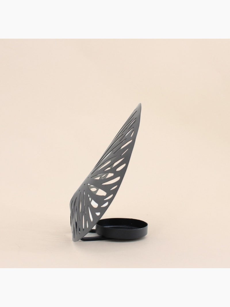 Lot de 2 photophores en métal noir 14cm Noir - Kiabi
