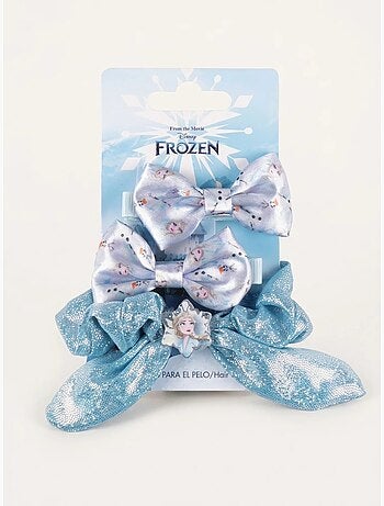Lot de 2 pinces à cheveux avec élastique Frozen Disney