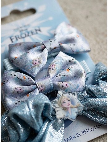 Lot de 2 pinces à cheveux avec élastique Frozen Disney