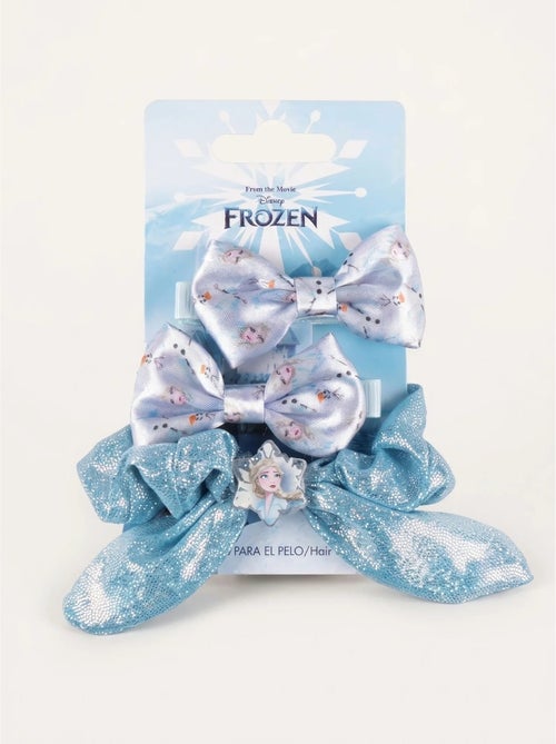 Lot de 2 pinces à cheveux avec élastique Frozen Disney - Kiabi