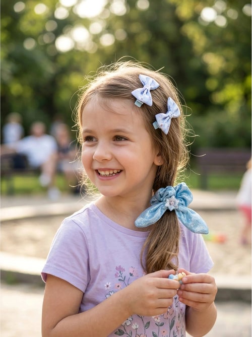 Lot de 2 pinces à cheveux avec élastique Frozen Disney - Kiabi