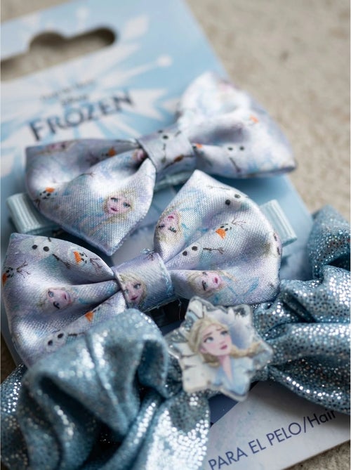 Lot de 2 pinces à cheveux avec élastique Frozen Disney - Kiabi