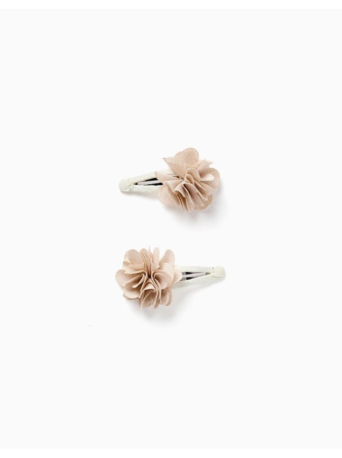 Lot de 2 pinces à cheveux avec fleurs 3D - Kiabi