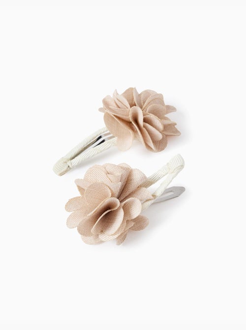 Lot de 2 pinces à cheveux avec fleurs 3D - Kiabi