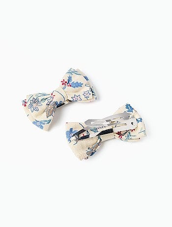 Lot de 2 pinces à cheveux avec nœud floral B&S