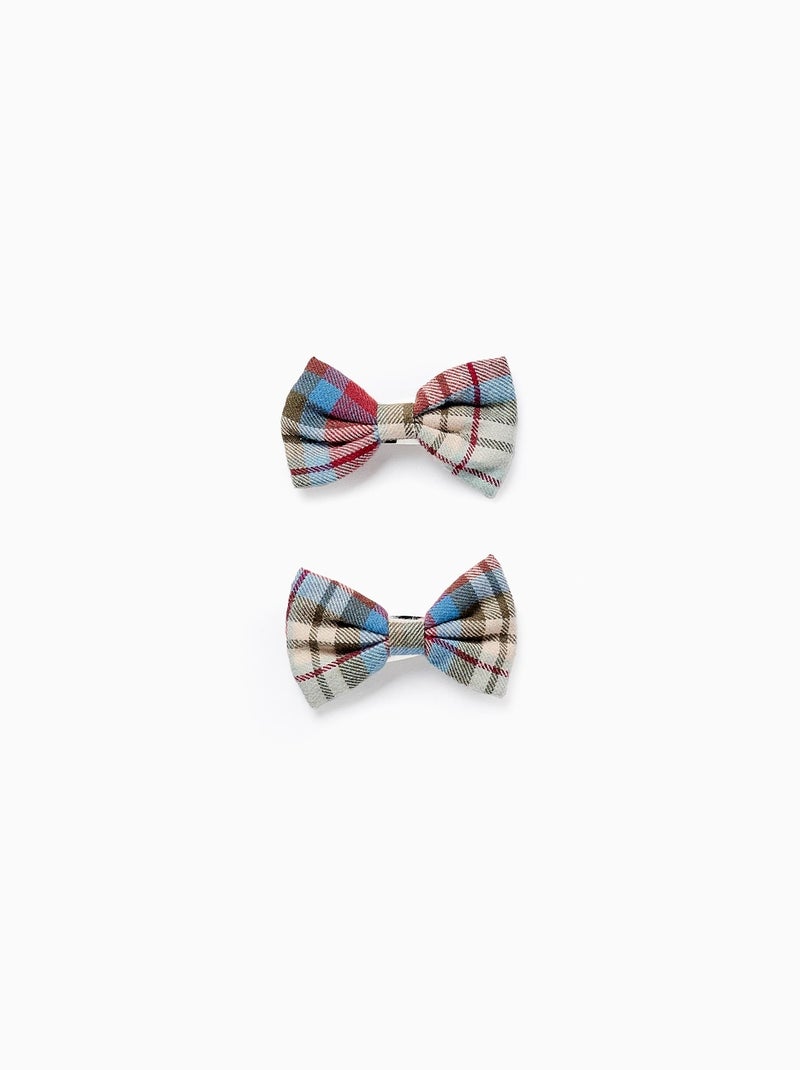 Lot de 2 Pinces à Cheveux avec Nœuds à Carreaux Brothers & Sisters Vert - Kiabi
