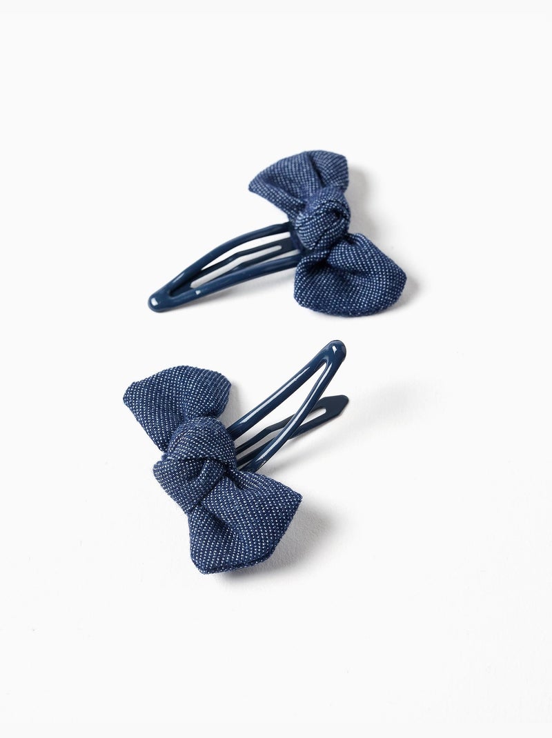 Lot de 2 pinces à cheveux avec nœuds Beige clair - Kiabi