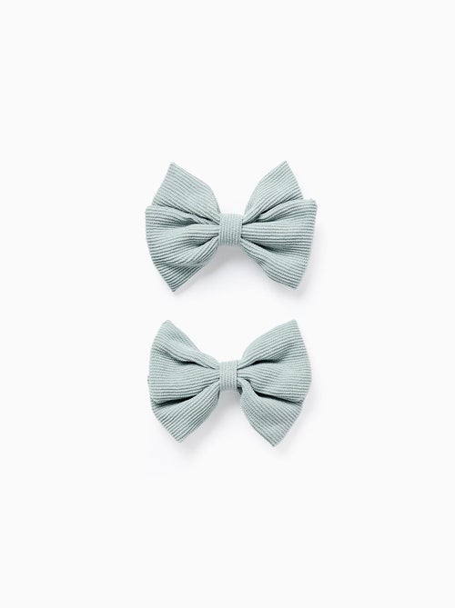 Lot de 2 Pinces à Cheveux avec Nœuds en Velours Côtelé - Kiabi