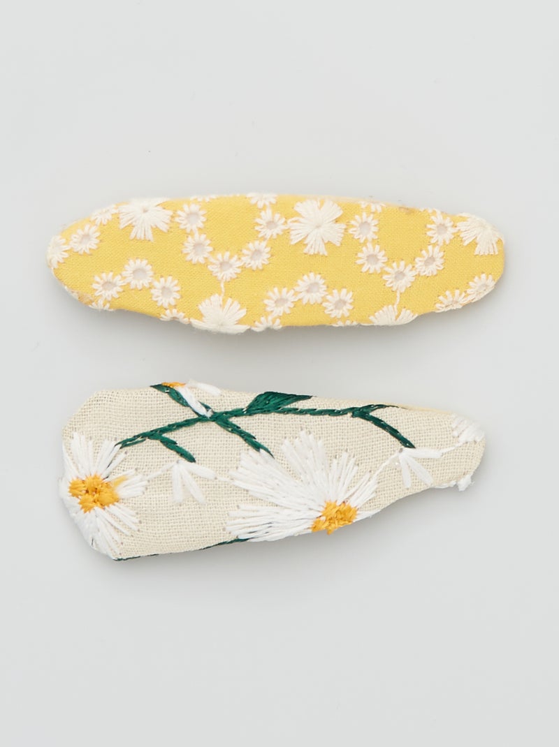 Lot de 2 pinces à cheveux jaune - Kiabi