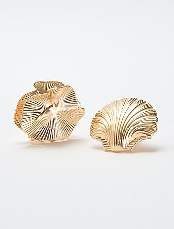 Lot de 2 pinces bijoux dorés