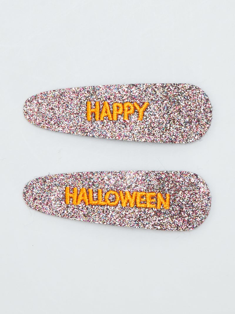Lot de 2 pinces clic-clac - Halloween Multicolore - Kiabi