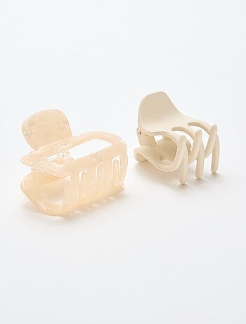 Lot de 2 pinces crabe fantaisie