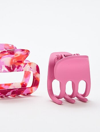 Lot de 2 pinces crabe fantaisie