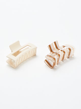 Lot de 2 pinces crabe forme rectangle