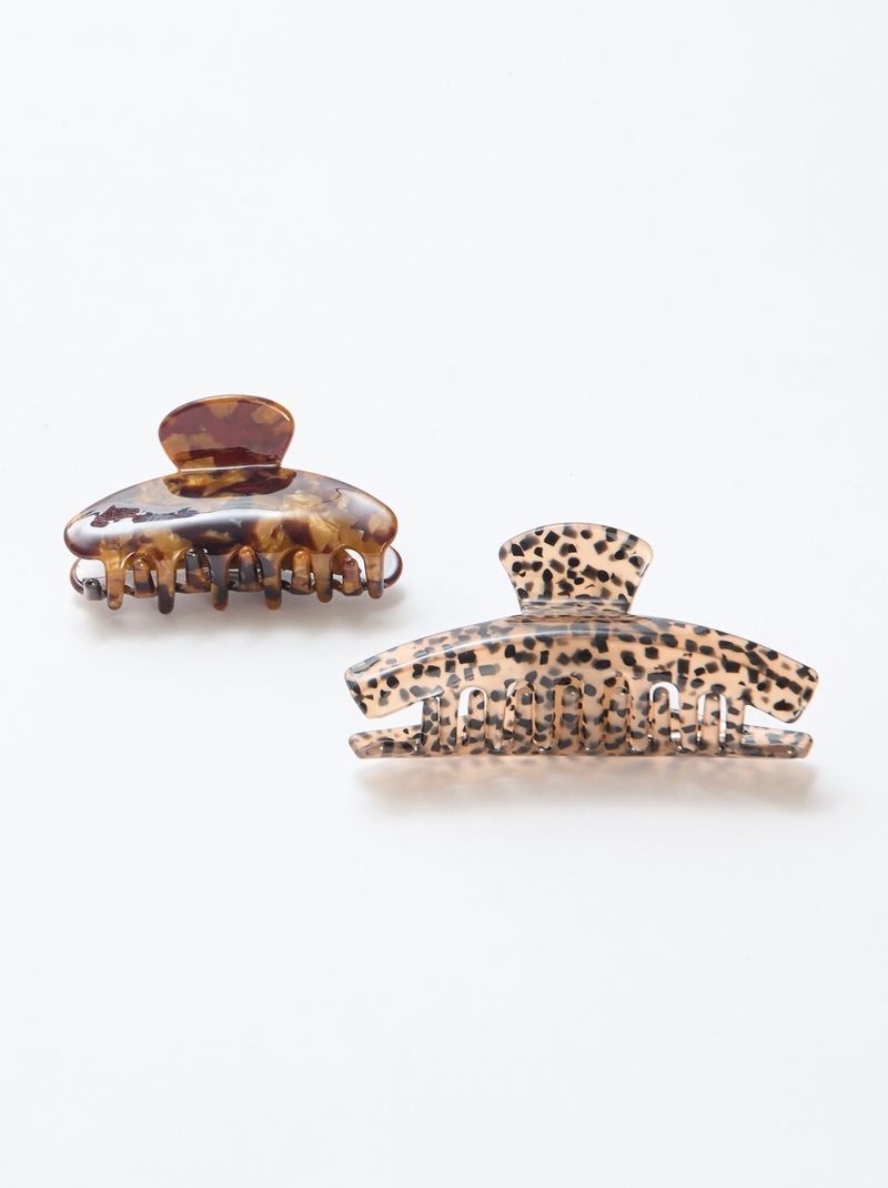 Lot de 2 pinces crabe Marron - Kiabi
