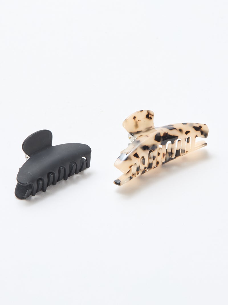 Lot de 2 pinces crabe Noir - Kiabi