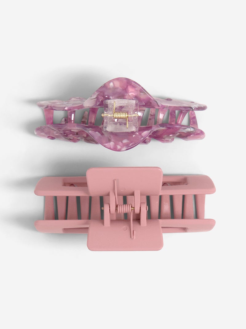 Lot de 2 pinces crabe Rose - Kiabi