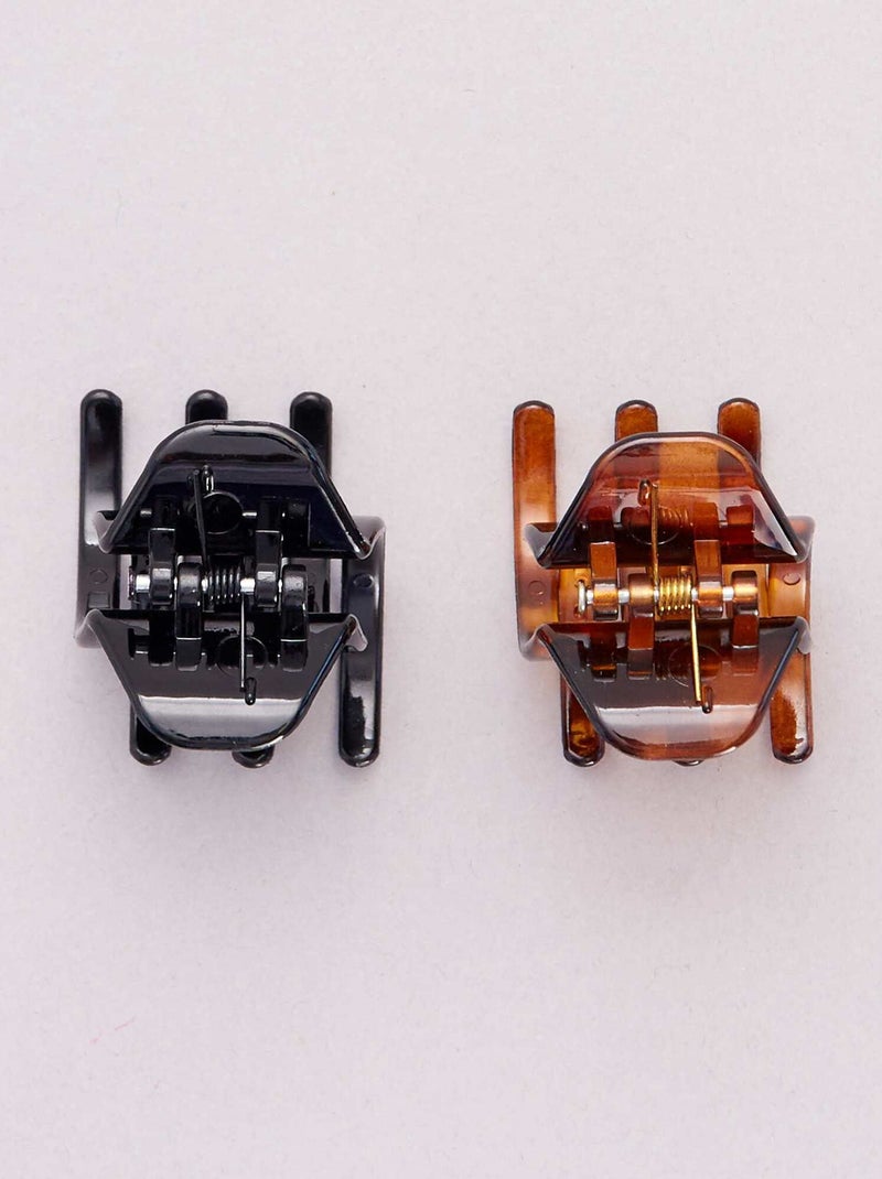 Lot de 2 pinces crabes noir marron - Kiabi