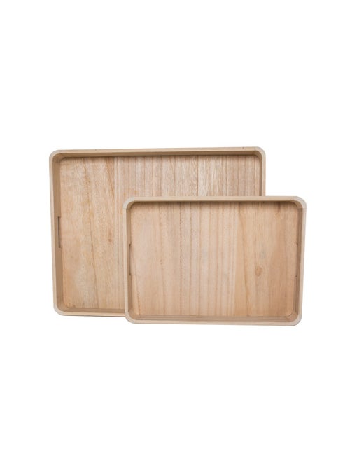 Lot de 2 plateaux arrondis INDIES - Kiabi
