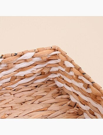 Lot de 2 plateaux naturels bicolores