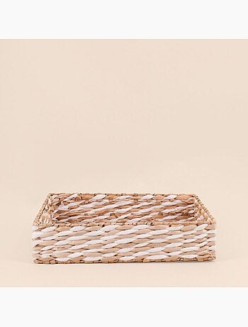 Lot de 2 plateaux naturels bicolores