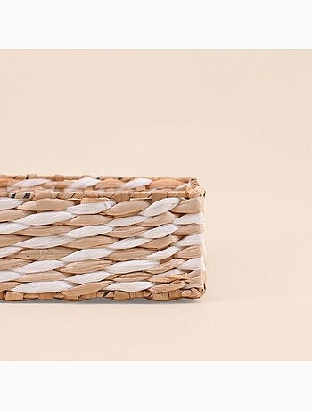 Lot de 2 plateaux naturels bicolores