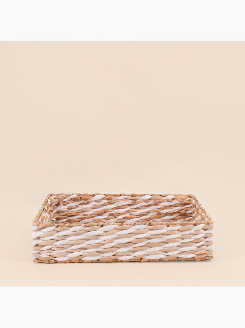 Lot de 2 plateaux naturels bicolores Beige - Kiabi