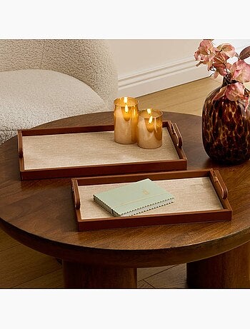 Lot de 2 plateaux rectangulaires WHISKY