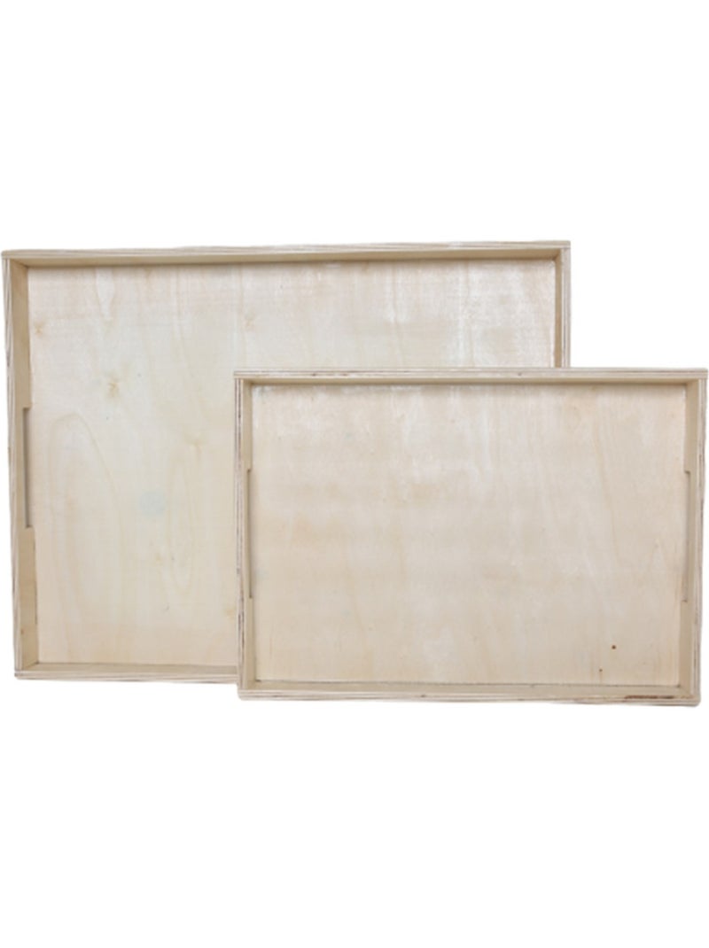 Lot de 2 plateaux SIMPLICITY Beige - Kiabi