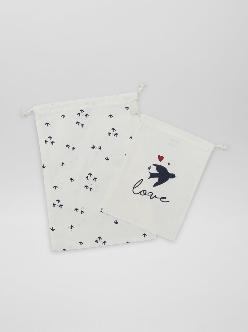 Lot de 2 pochons cadeaux Hirondelle - Kiabi