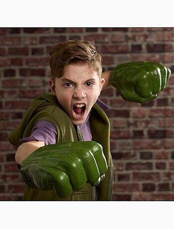 Lot de 2 poings en mousse verts - déguisement enfant - hasbro marvel hulk